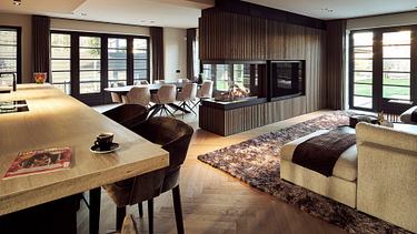 Roomdivider met haard 