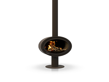 Dik Geurts Oval Front Base showroommodel Houtkachel