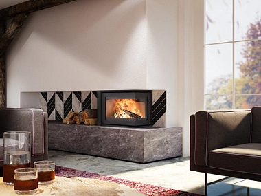 Dik Geurts Instyle Corner Slim 660/495 Houtkachel