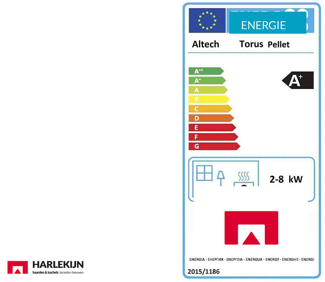 Altech Torus pellet 3 zijdig Pelletkachel