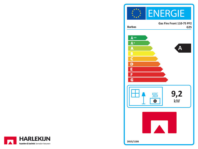 Barbas Gas Fire Front 110-75 Gashaard