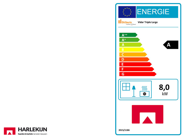 Dik Geurts Vidar Triple Large Straight Plateau Houtkachel