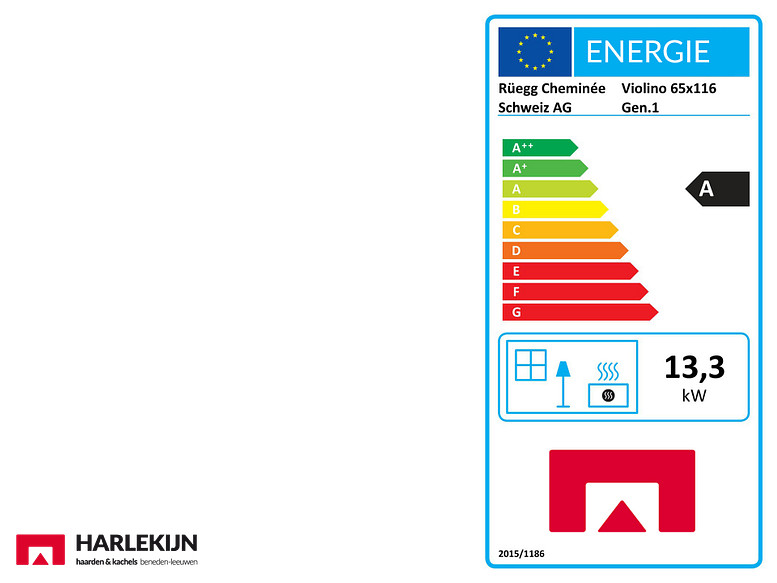 Ruegg Violino 65x116 Houtkachel