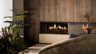 Elektrische haard met warmte