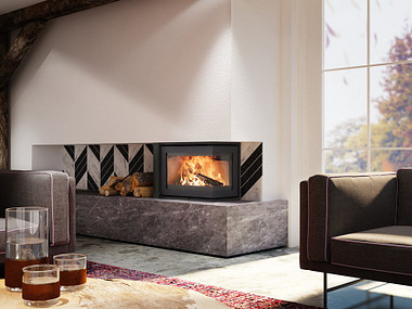 Dik Geurts Instyle Corner Slim 660/495 Houtkachel