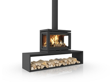 Dik Geurts Vidar Triple Medium Straight Plateau Houtkachel