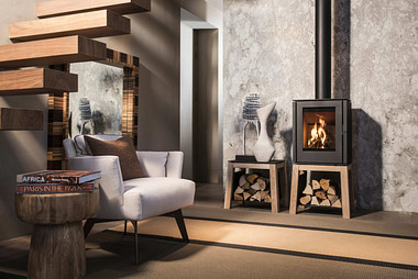 Trimline Woody Loft onderstel hout Houtkachel