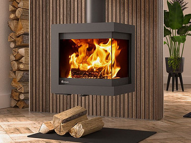 Dik Geurts Bora corner fixed Houtkachel