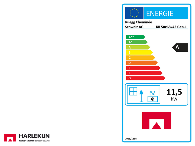 Ruegg KII 50x68x42 Houtkachel