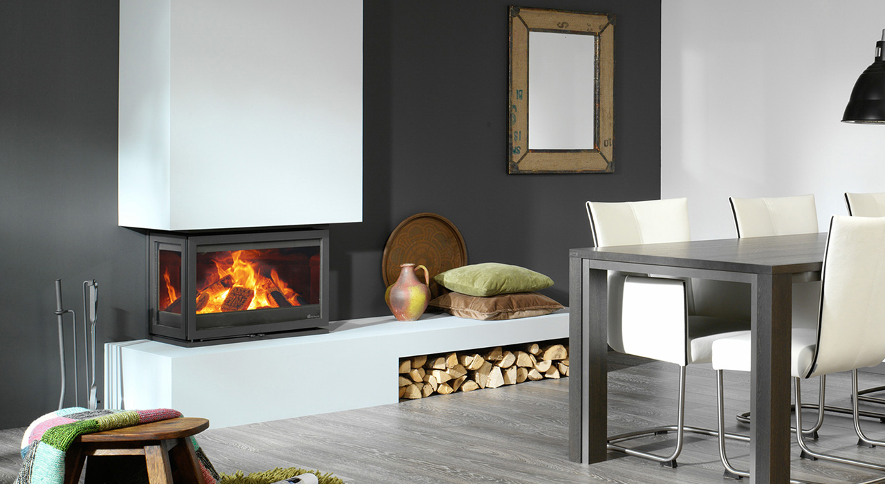 Inbouw houthaard van Harlekijn kachels.